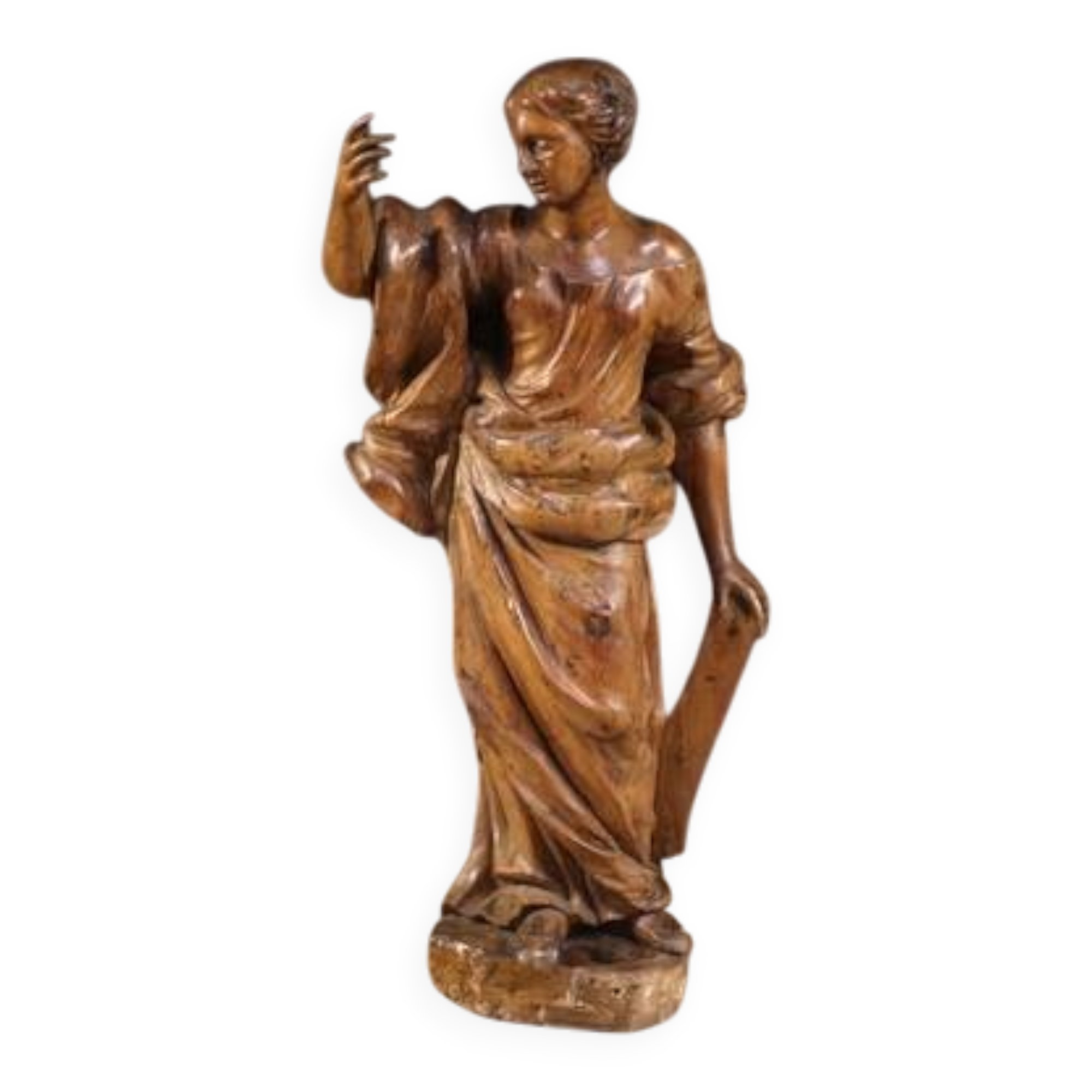 Great 17th-century wooden sculpture, Saint Catherine of Alexandria