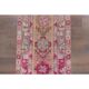 1970s Turkish Hand-Knotted Wool Cotton Pink Runner 78x367