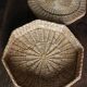 Vintage Octagonal Wicker Basket with Lid