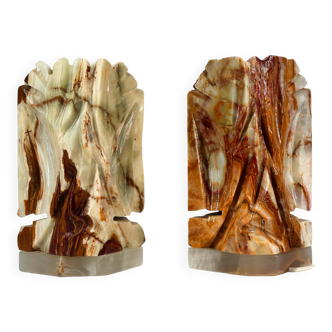 Pair of Onyx Bedside Lamps