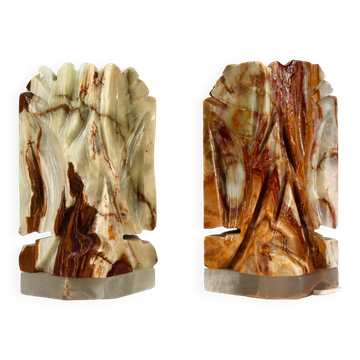 Paire de lampes de chevet en onyx