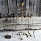 Former Steel and Brass Fireplace Servant: 4 Tools
