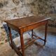Antique French oak table, writing table from the early 19th century.