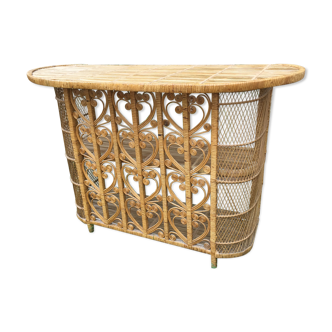 Peacock rattan bar