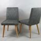 Ensemble de chaises vintage noir et blanc  1970