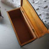 Green vintage wooden chest