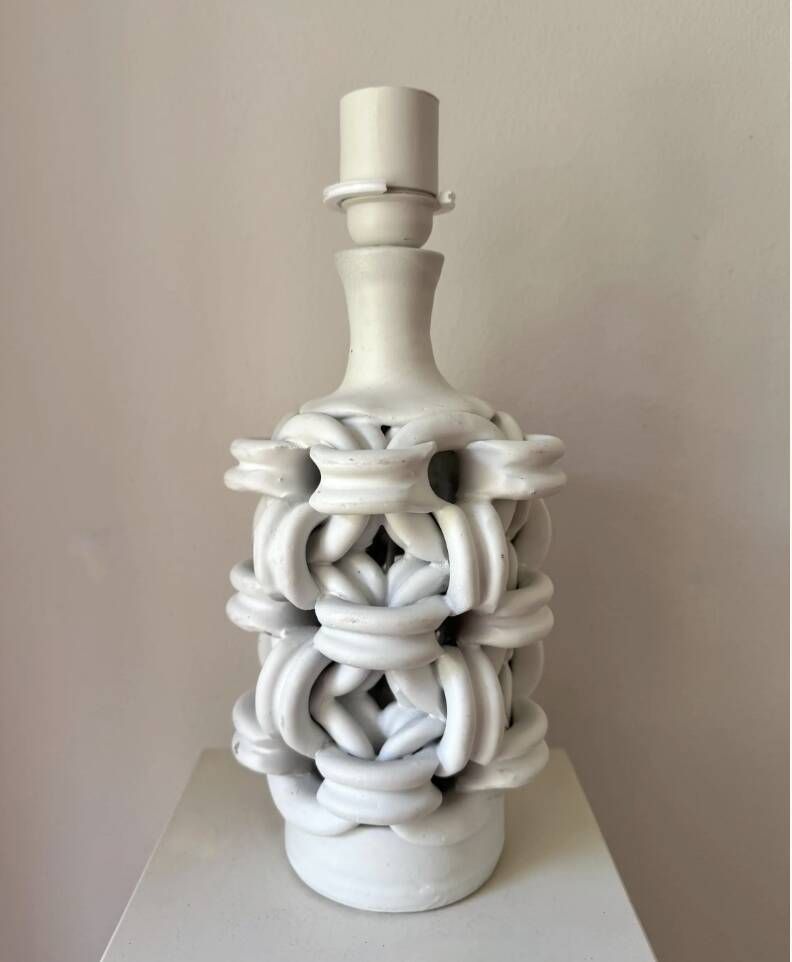 Danish studio pottery ceramic lamp, 1960s