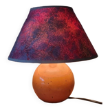 Solid walnut ball lamp
