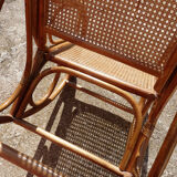 Adult rocking rattan bamboo and caning 60s