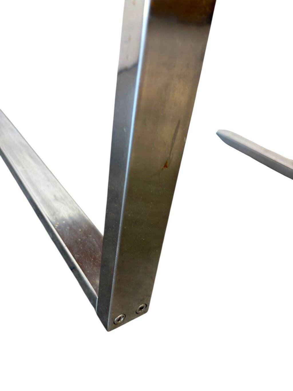 Vintage chrome square coffee table
