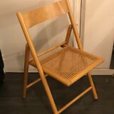 Chaise pliante cannée