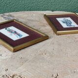 Pair of gouaches on rice paper, Chinese school of the 19th century.