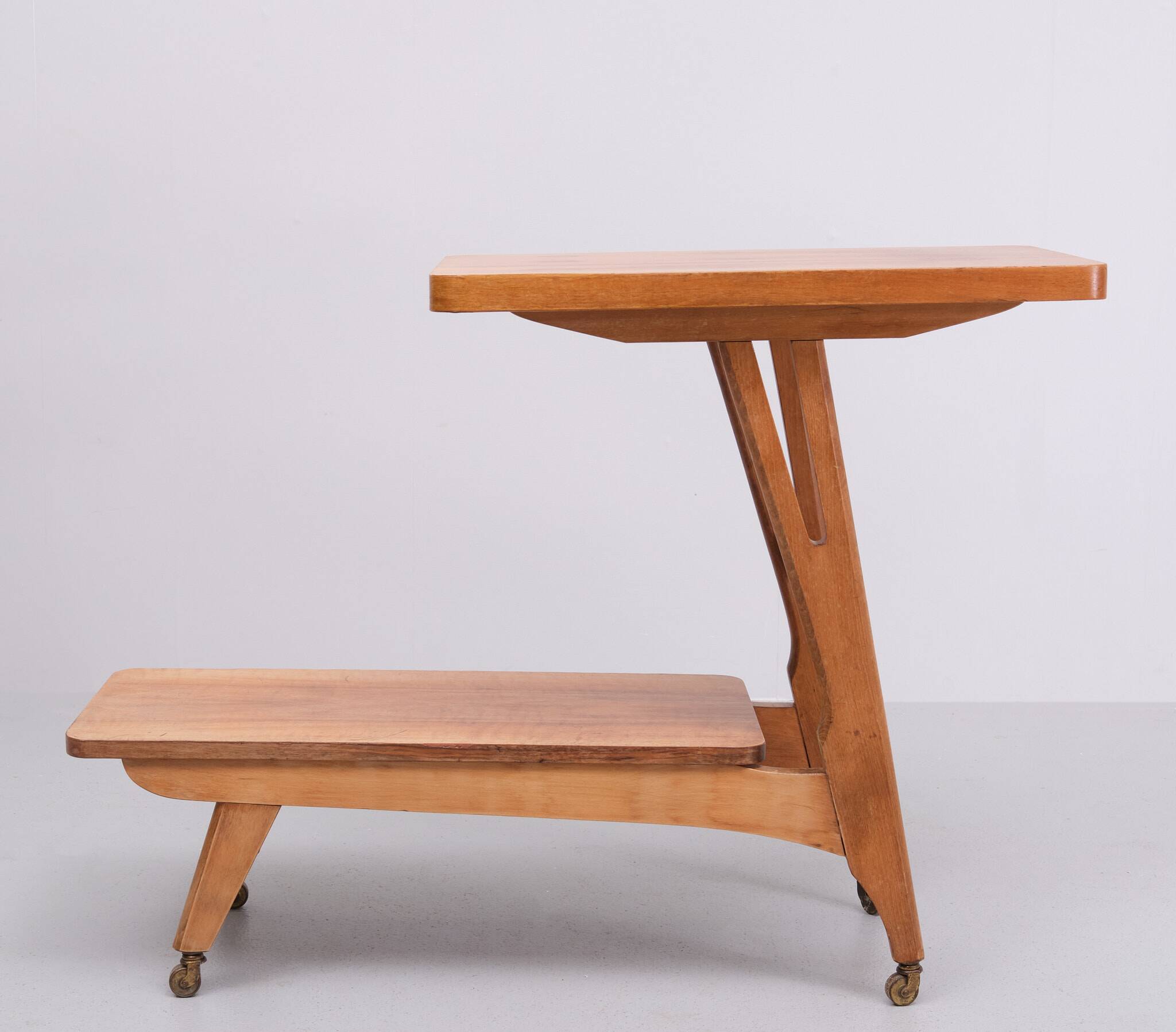 Two tier tray TV table 1950s Holland