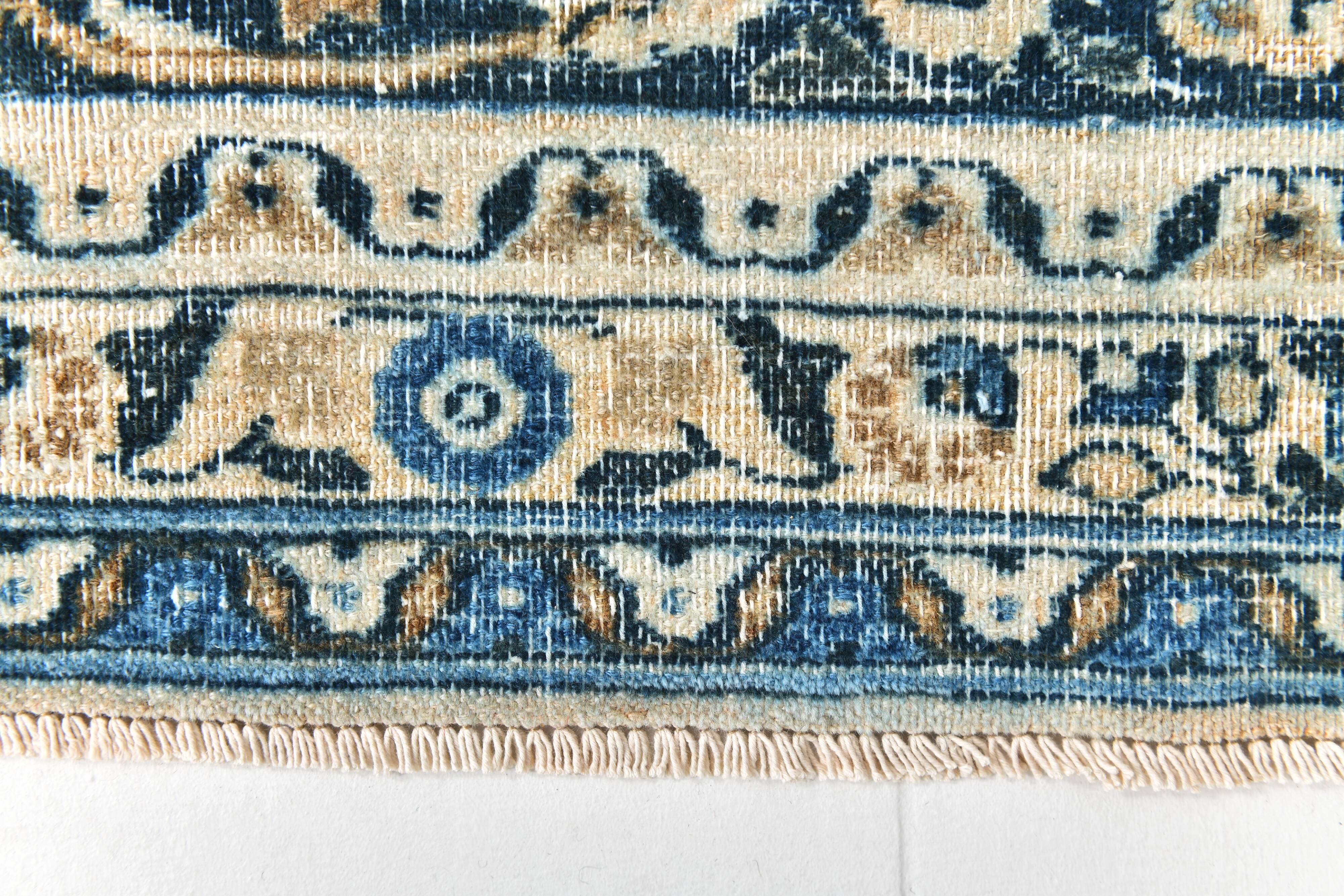 8x11 Rug For Living Room Navy Blue Antique Persian Rug, 260x343Cm