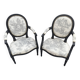 Toile de Jouy convertible armchair
