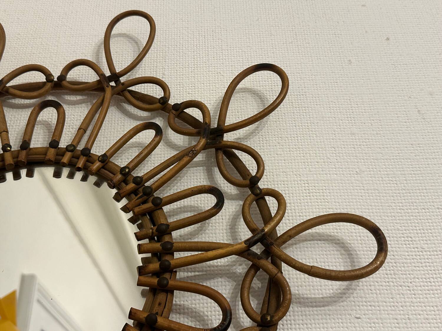 Vintage rattan mirror