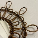 Vintage rattan mirror
