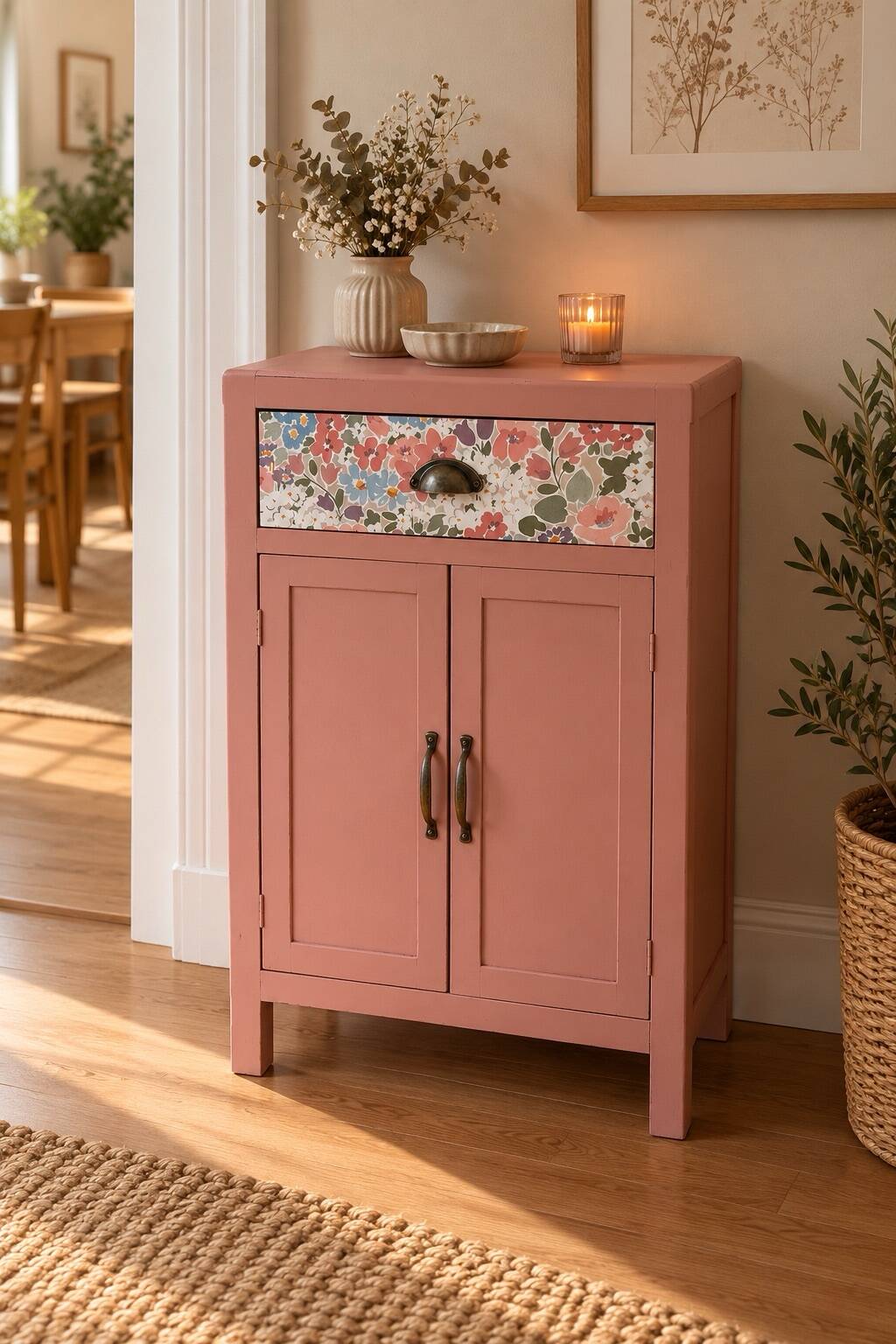 Blush pink accent furniture