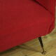 Italian sofa in red velvet from the 60s