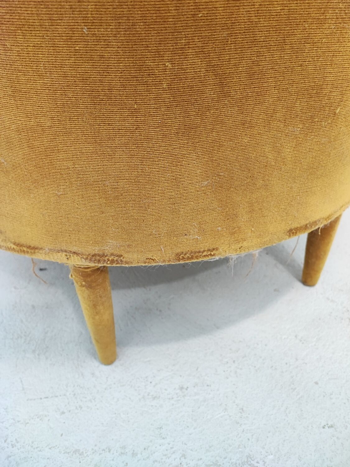 Mustard yellow toad armchair