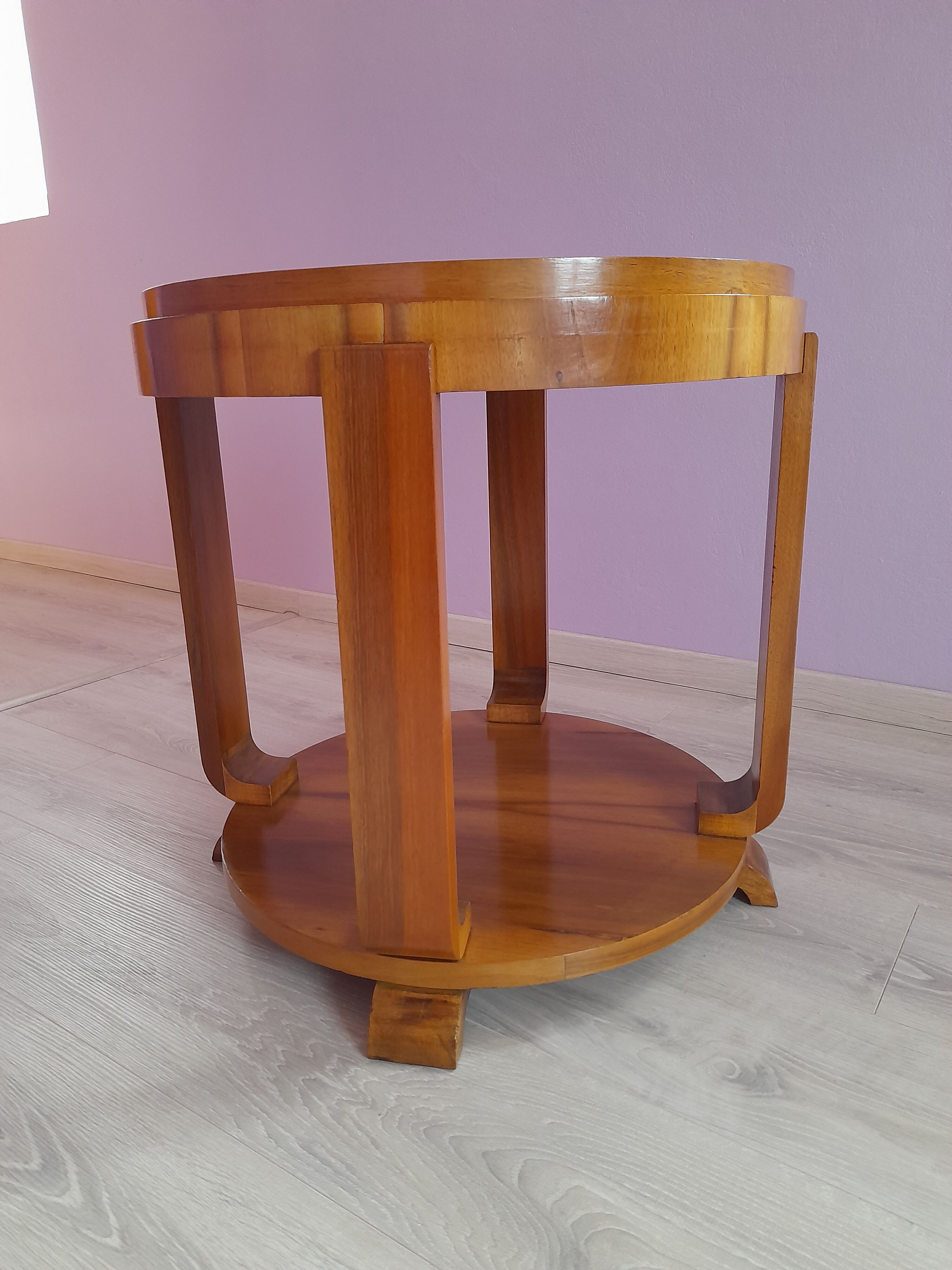 Round art deco coffee table
