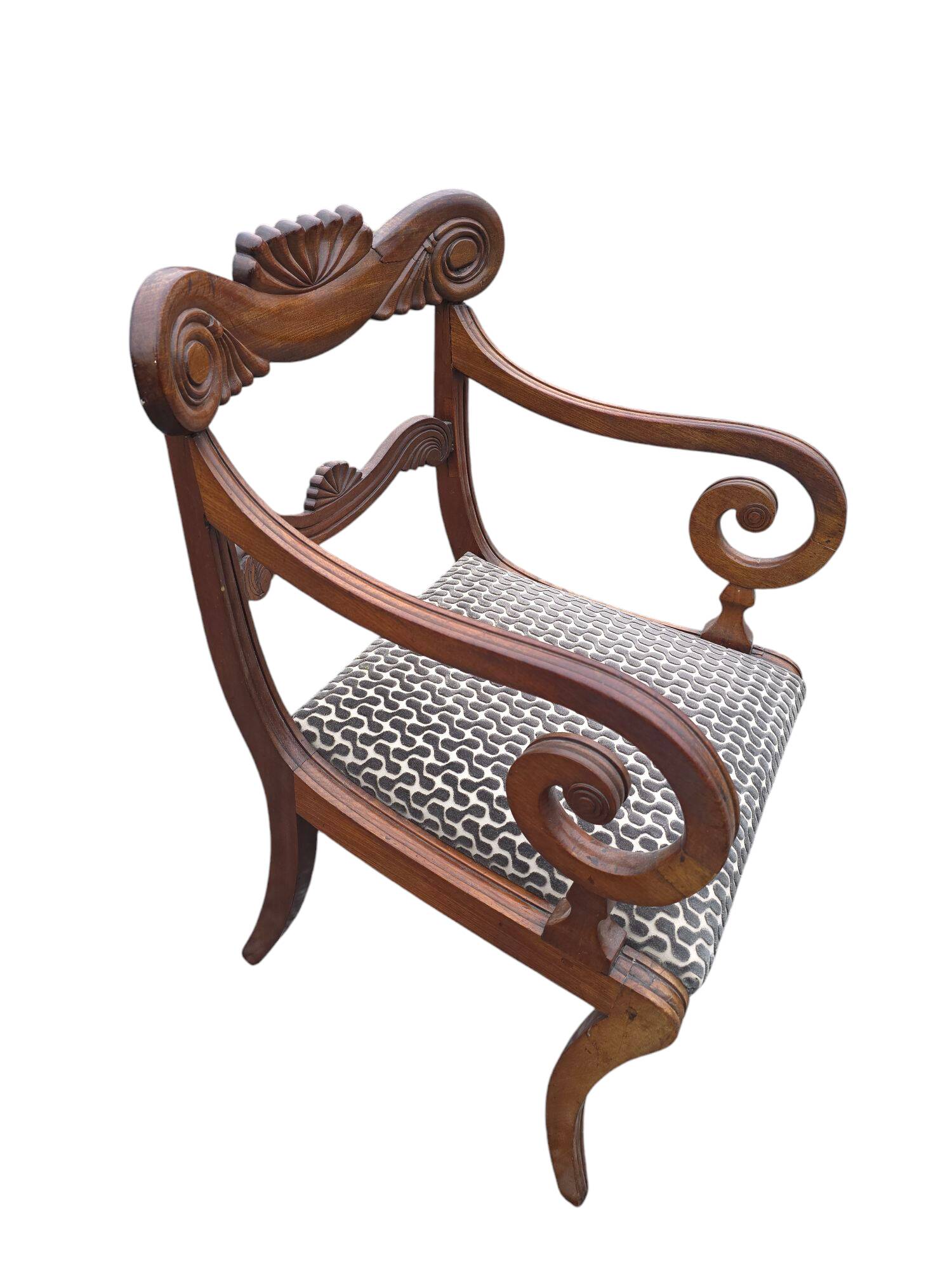 Regency style mahogany armchair