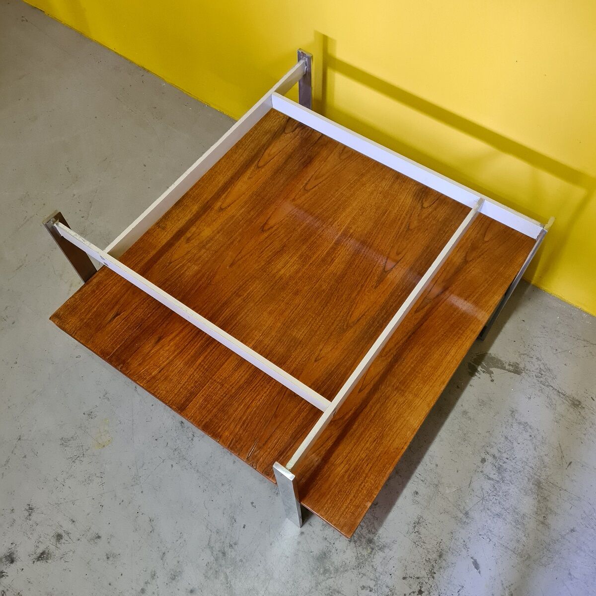 Vintage coffee table with travertine top, 1960s.
