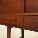 Buffet haut en teck, design danois, années 1960, fabricant : PMJ Viby J
