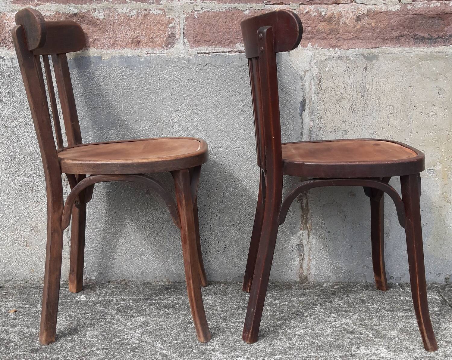 Baumann bistro chairs, 1950s. (Set of 2)