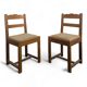 Paire de chaises en chêne des années 40