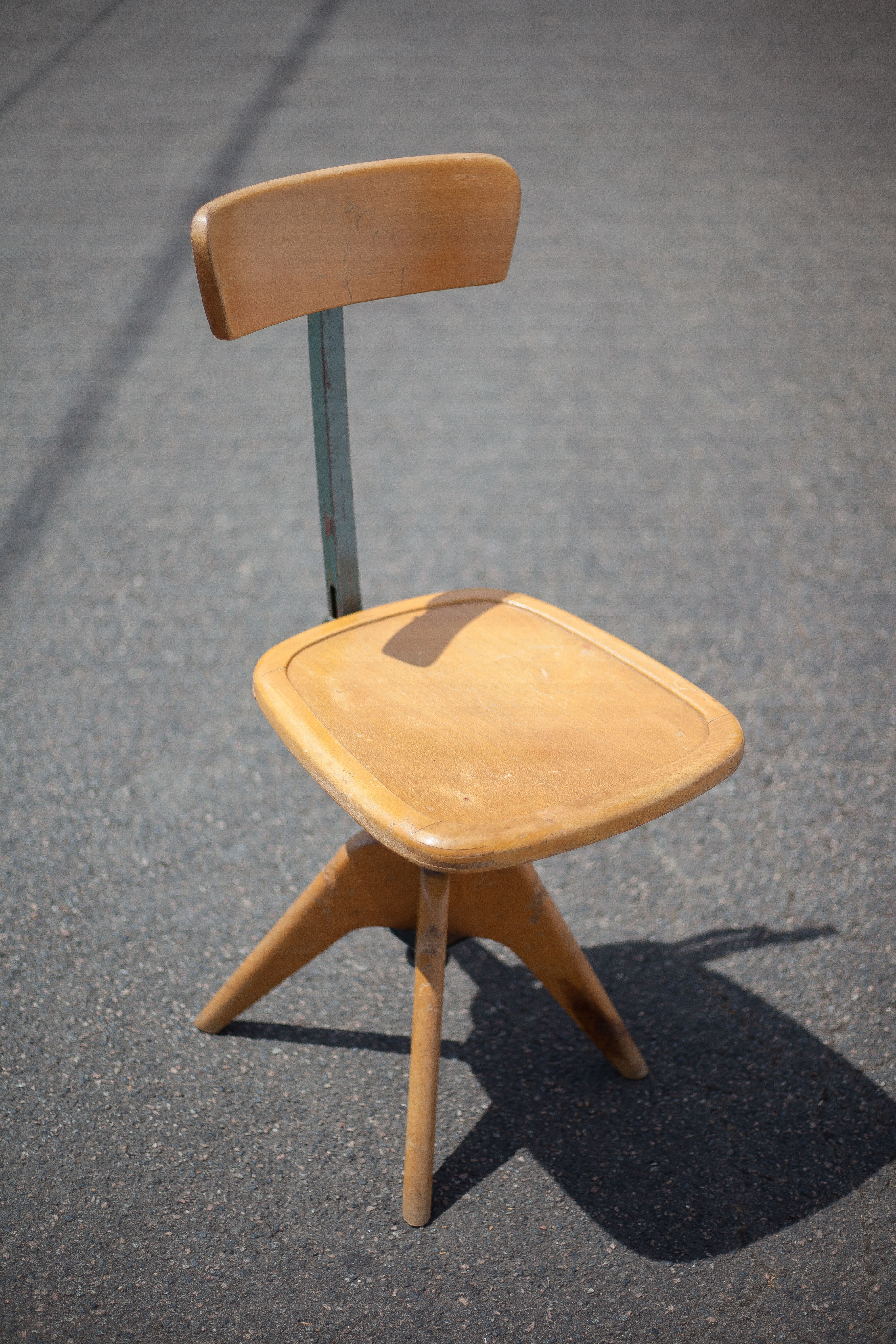 Wood and metal office chair