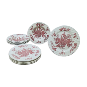 12 assiettes anglaises