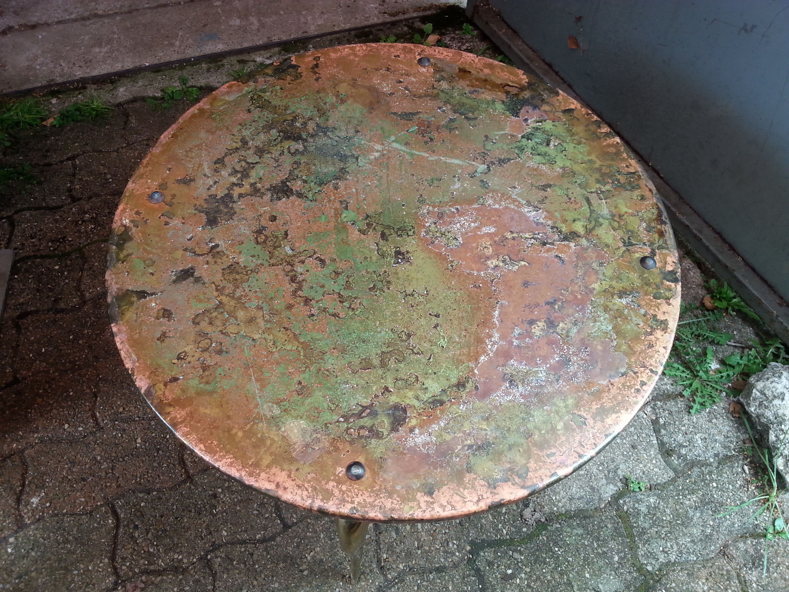 Table bass in brass, bronze plate copper 1940/60