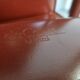 Red leather dining chairs by De Couro Brazil, 1980s - set of 8