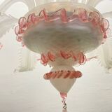 Large Pink Blossom Venetian Glass Chandelier 1960’s