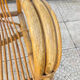 Vintage shell rattan armchair
