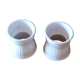 Set of 2 old white ceramic shells duckling countryside