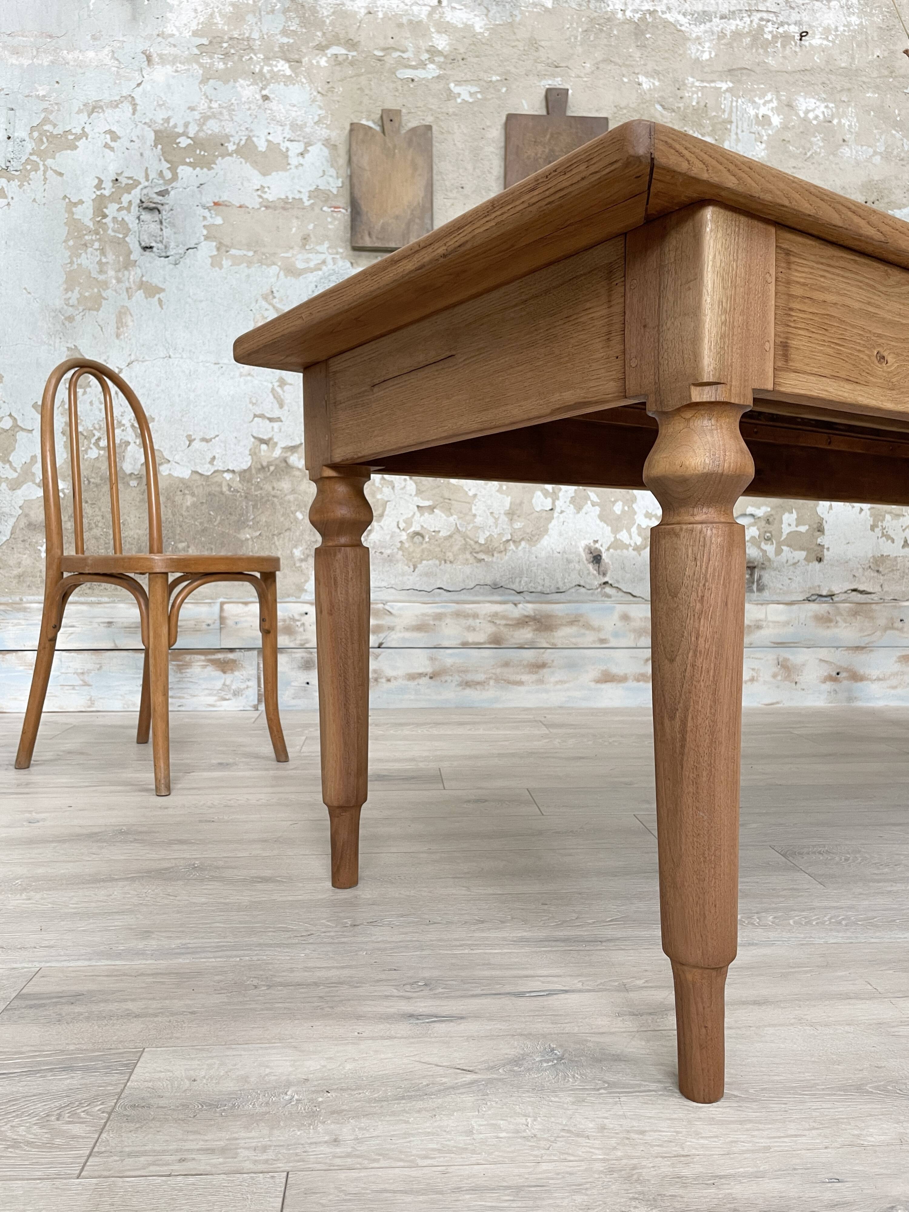 Solid wood farmhouse table