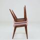 Vintage pink boucle tabouret modern design set of 2