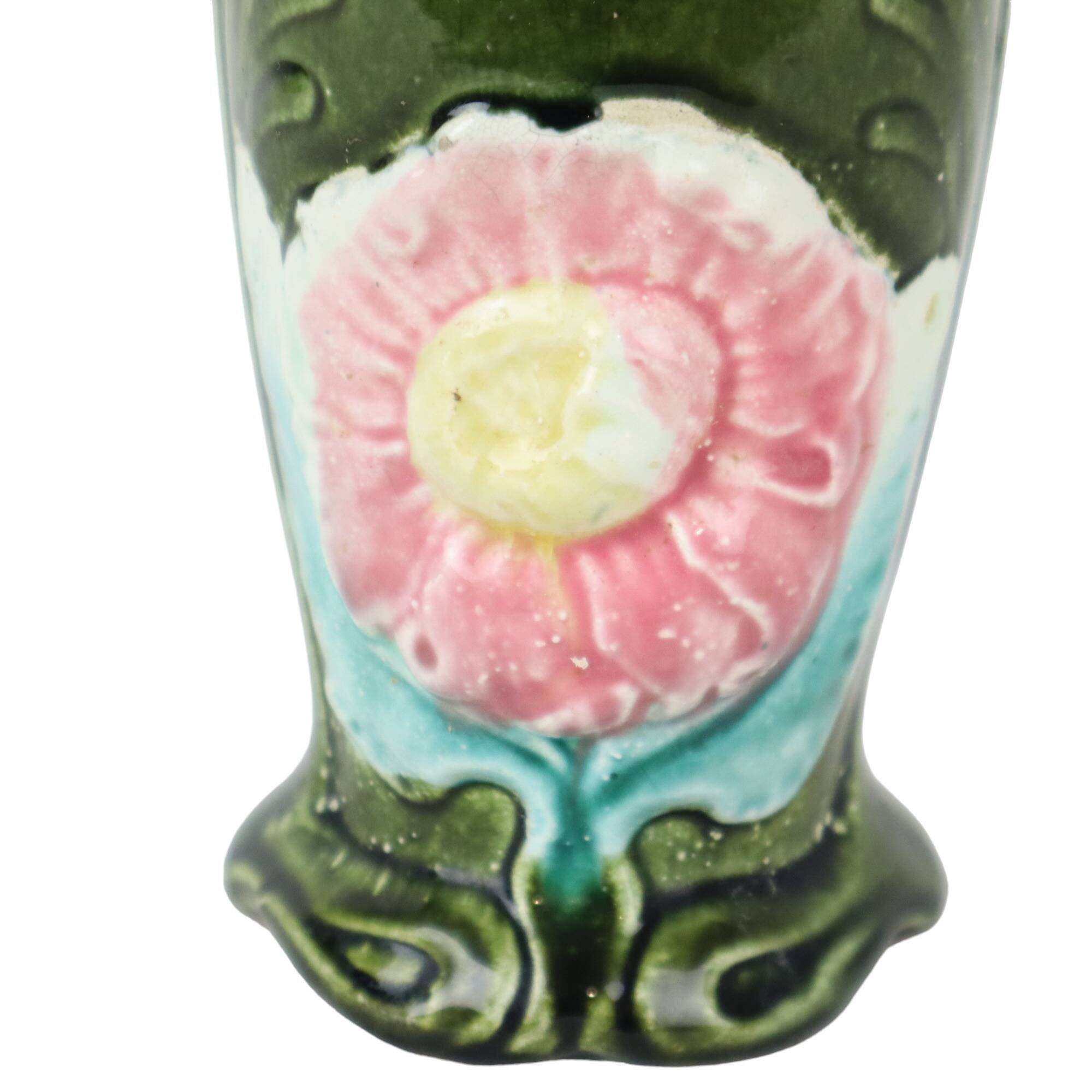 French art nouveau vase barbotine gustav de bruyn antique pottery