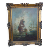 Huile 19ème