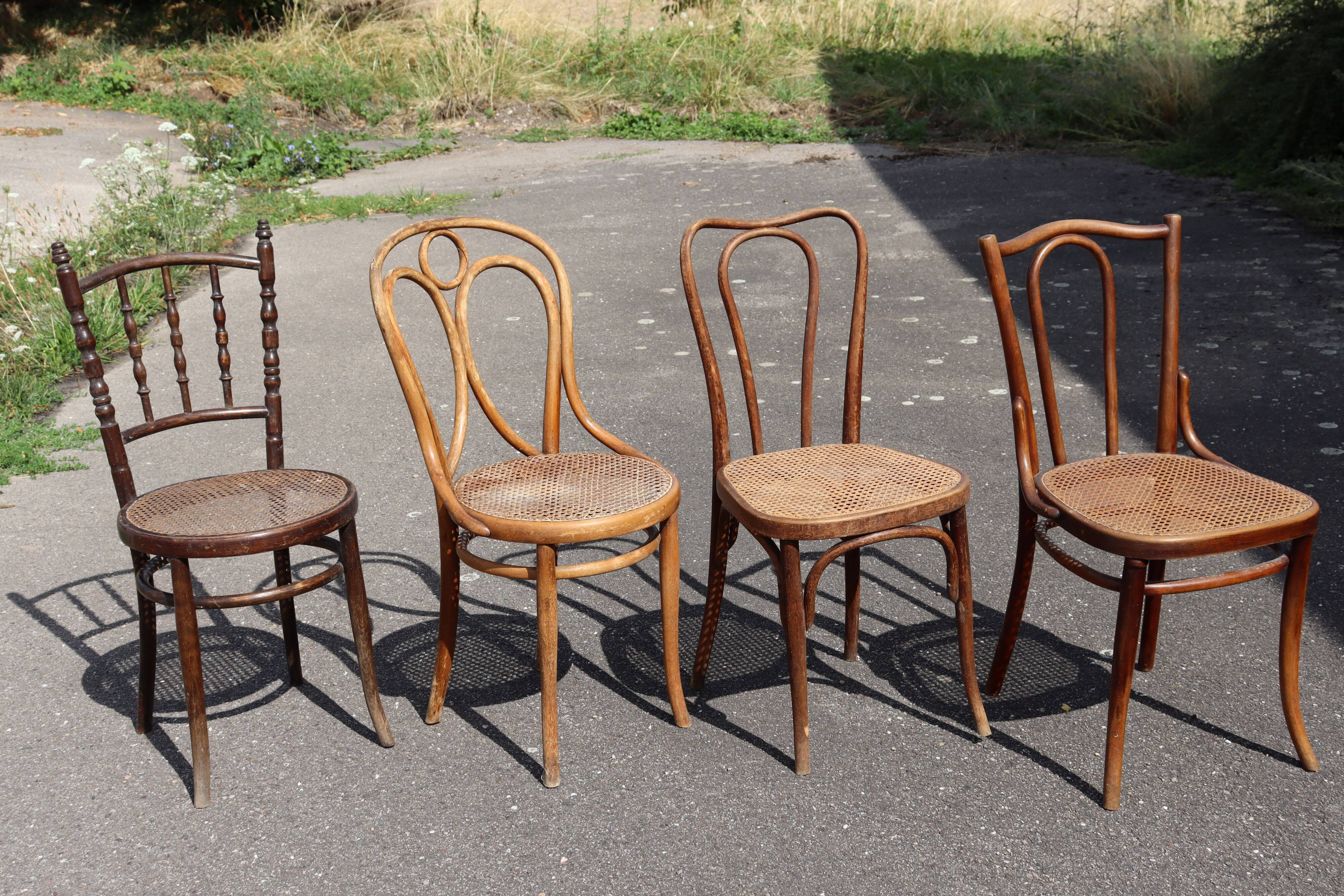 Series 8 mismatched bistro chairs