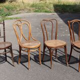 Series 8 mismatched bistro chairs