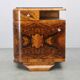 Pair of Art Deco walnut bedside tables from the 1930s.