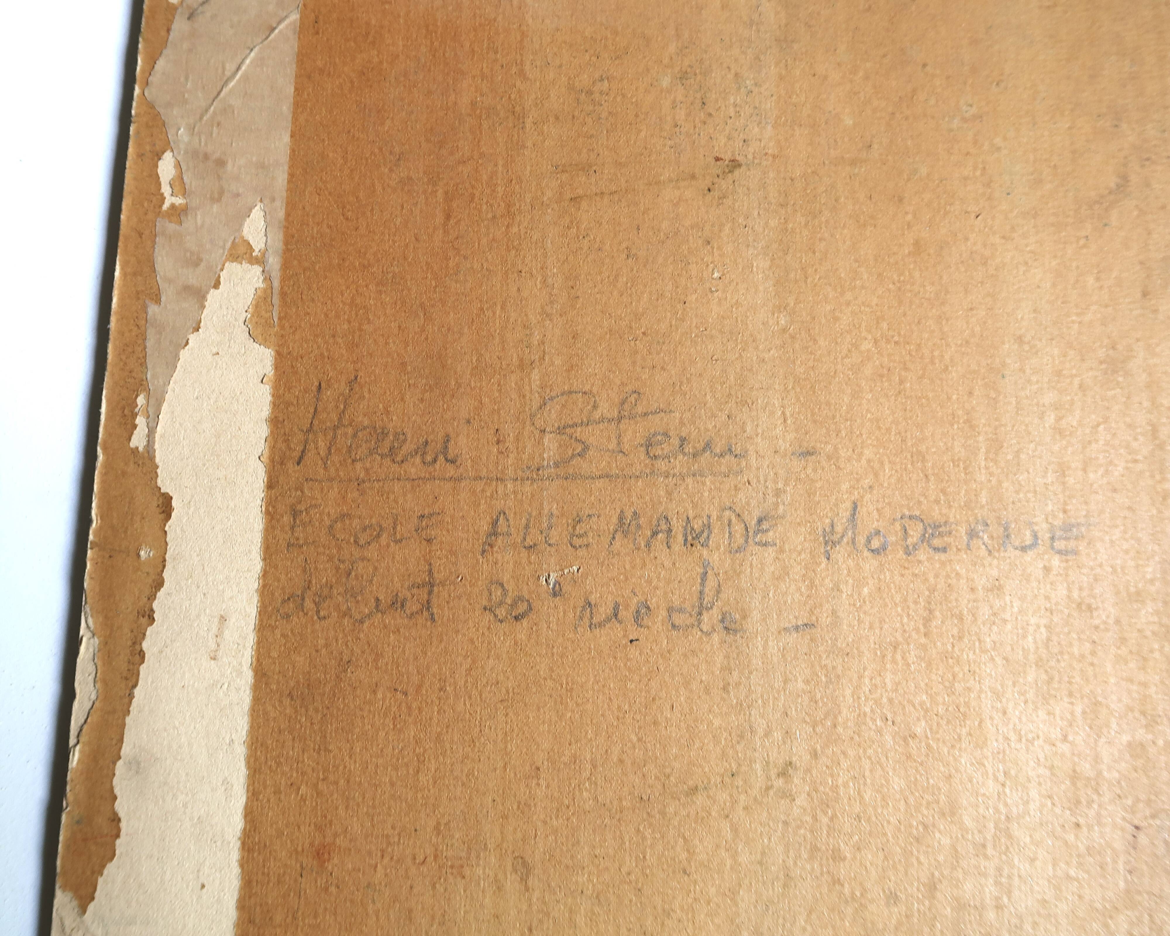 Tableau, peinture abstraite signée, école Allemande moderne, années 50