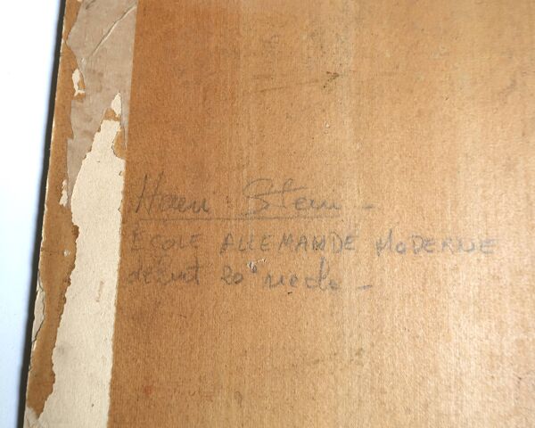 Tableau, peinture abstraite signée, école Allemande moderne, années 50