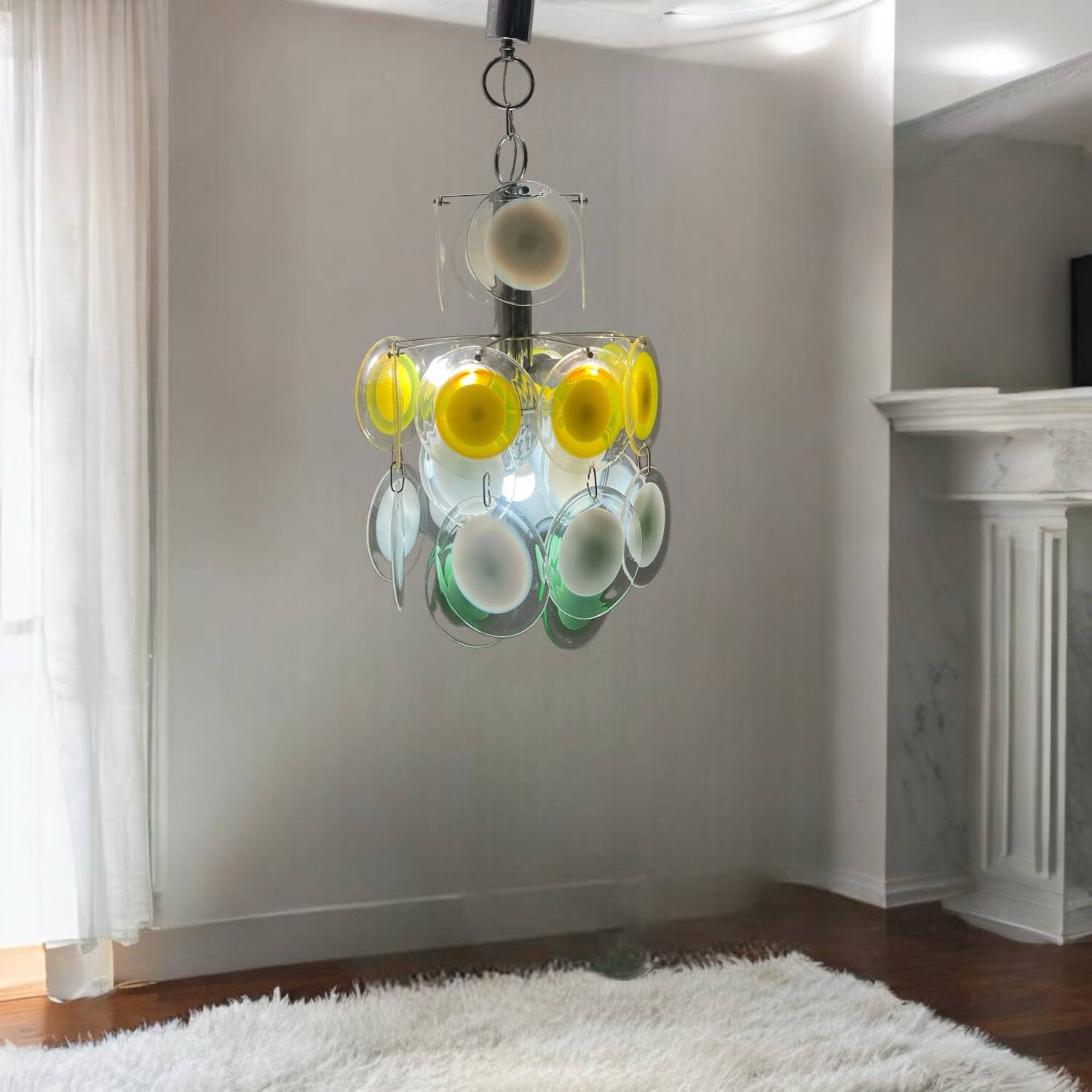 Murano Glass Disc Chandelier 1970’s