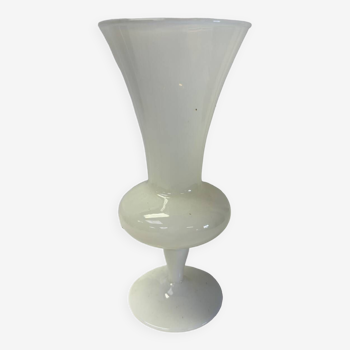 White opaline vase