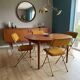 Set of 4 vintage Lafuma CHANTAZUR folding chairs from the 70s in mustard.