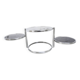 Coffee table with three smoked mirror tops, 1980